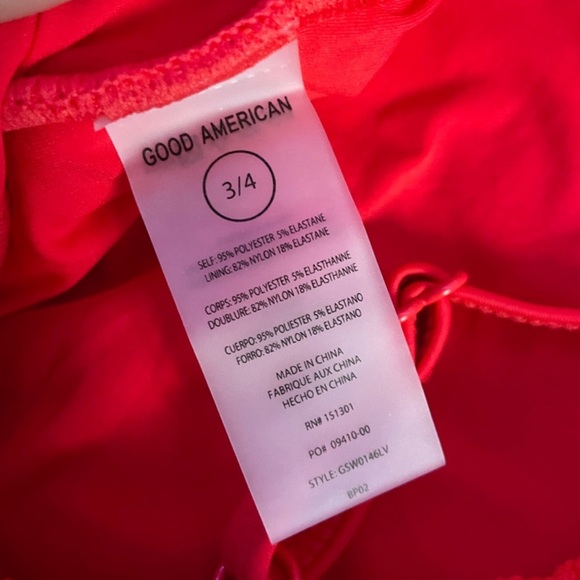 NWT Good American Always Fits One-Piece Swimsuit Size 3/4 - Picture 4 of 9